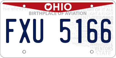 OH license plate FXU5166