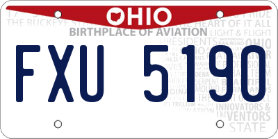 OH license plate FXU5190