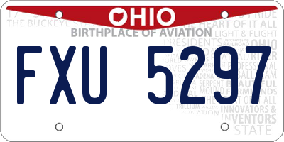 OH license plate FXU5297