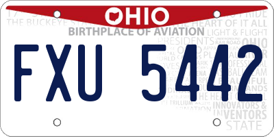 OH license plate FXU5442