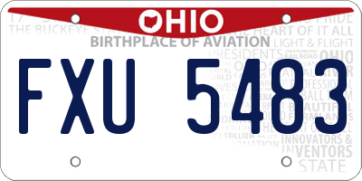 OH license plate FXU5483