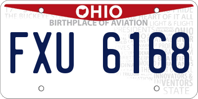 OH license plate FXU6168