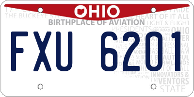 OH license plate FXU6201