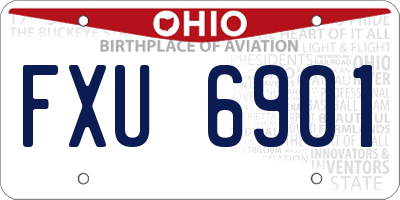 OH license plate FXU6901