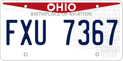 OH license plate FXU7367