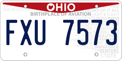 OH license plate FXU7573