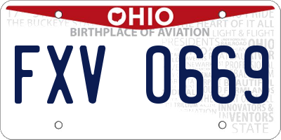 OH license plate FXV0669
