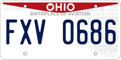 OH license plate FXV0686