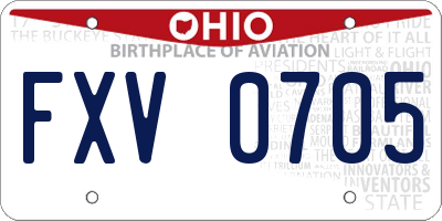OH license plate FXV0705