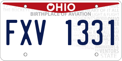 OH license plate FXV1331