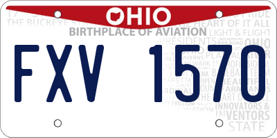 OH license plate FXV1570