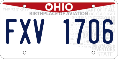 OH license plate FXV1706