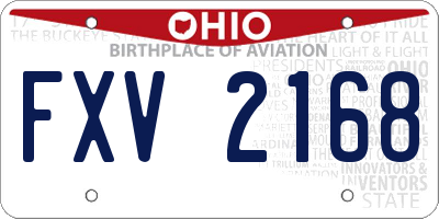 OH license plate FXV2168