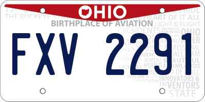 OH license plate FXV2291