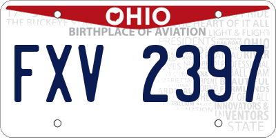 OH license plate FXV2397