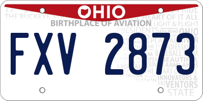 OH license plate FXV2873
