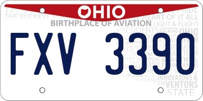 OH license plate FXV3390