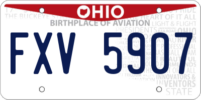 OH license plate FXV5907