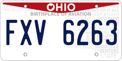 OH license plate FXV6263