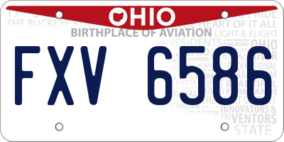 OH license plate FXV6586