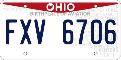OH license plate FXV6706