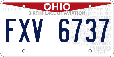 OH license plate FXV6737