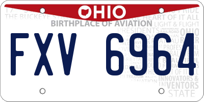 OH license plate FXV6964