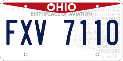 OH license plate FXV7110
