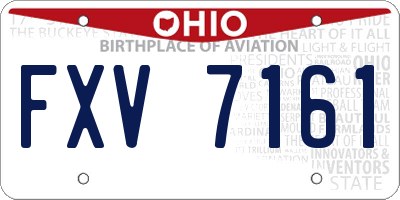 OH license plate FXV7161