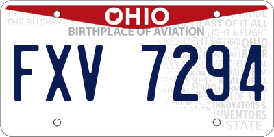 OH license plate FXV7294