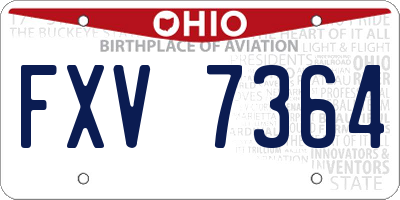 OH license plate FXV7364