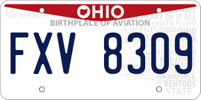 OH license plate FXV8309