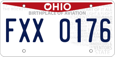 OH license plate FXX0176