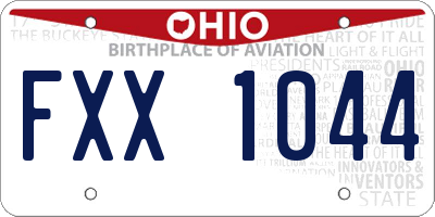 OH license plate FXX1044