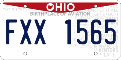 OH license plate FXX1565