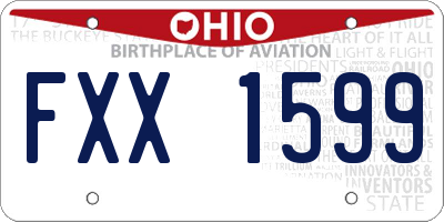OH license plate FXX1599