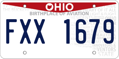 OH license plate FXX1679