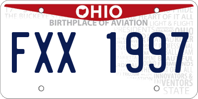 OH license plate FXX1997