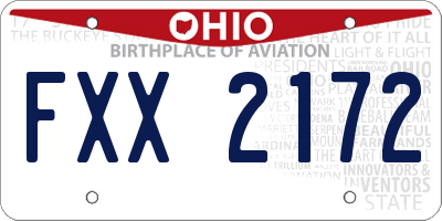 OH license plate FXX2172