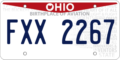OH license plate FXX2267