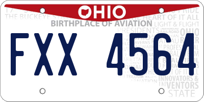 OH license plate FXX4564