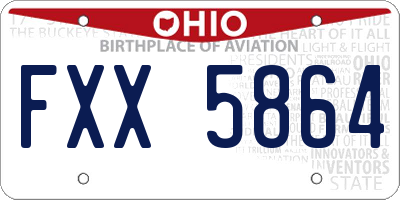 OH license plate FXX5864