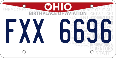OH license plate FXX6696