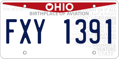 OH license plate FXY1391