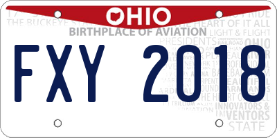 OH license plate FXY2018