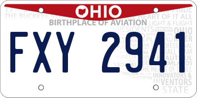 OH license plate FXY2941