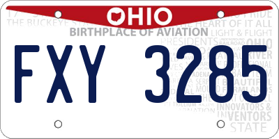 OH license plate FXY3285