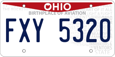 OH license plate FXY5320