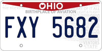 OH license plate FXY5682
