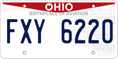 OH license plate FXY6220